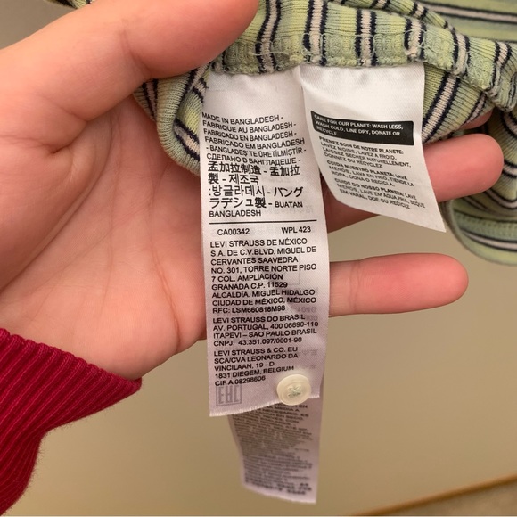 Levi’s Green Henley Top - Picture 6 of 11